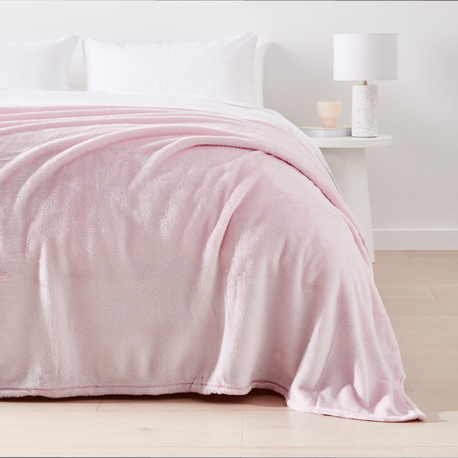 Plush Blanket - Single Bed, Pink