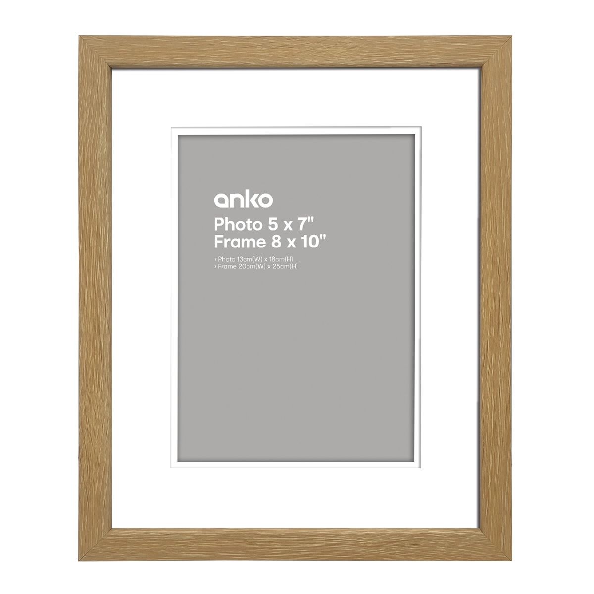 Photo Frame - 5in. x 7in. (13cm x 18cm), Oak