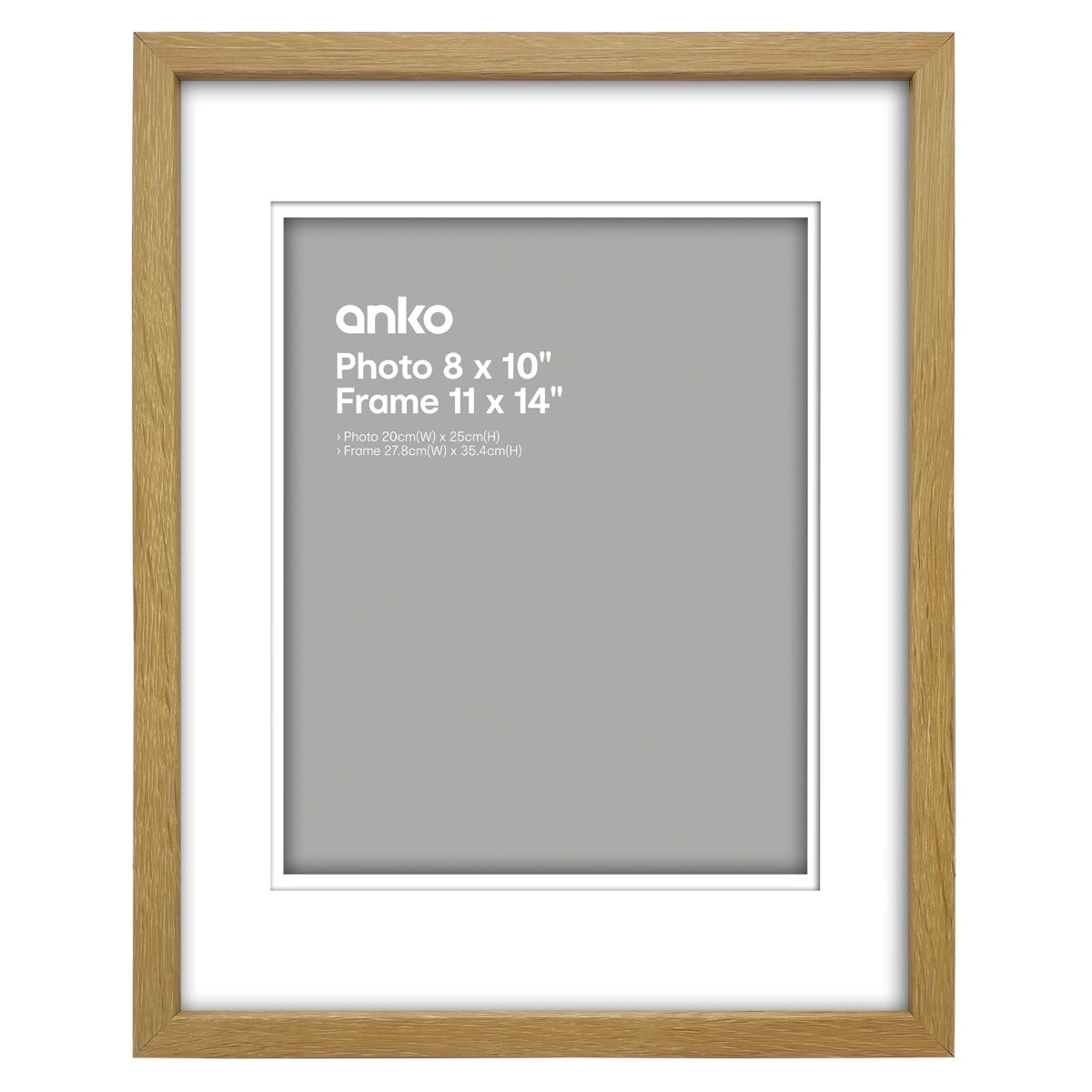 Photo Frame - 8in. x 10in. (20cm x 25cm), Oak