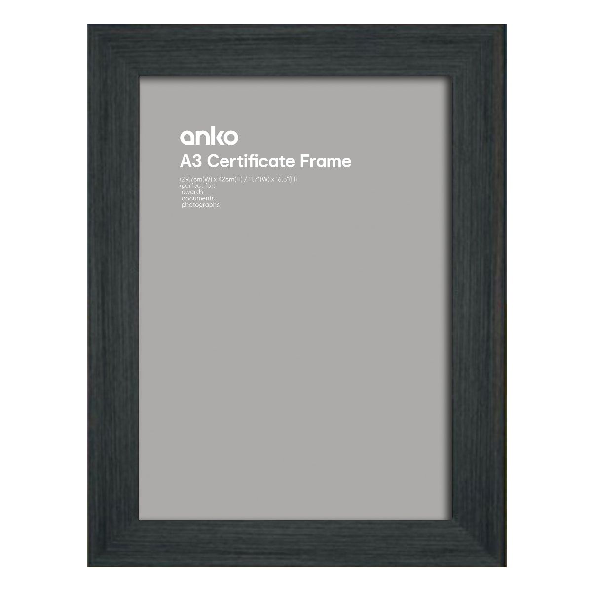 Certificate Frame - A3, Black