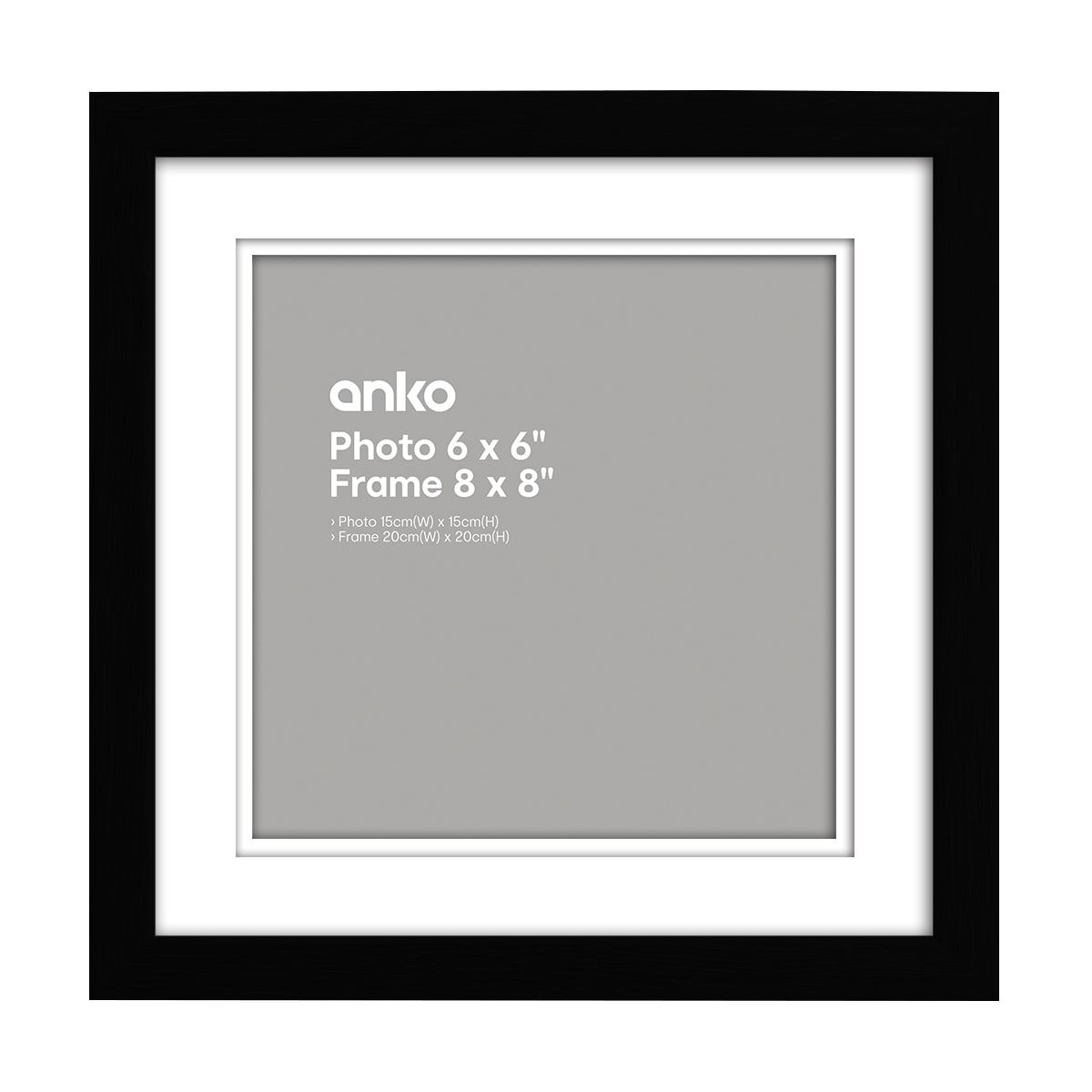 Nice Photo Frame - 6in. x 6in. (15cm x 15cm), Black