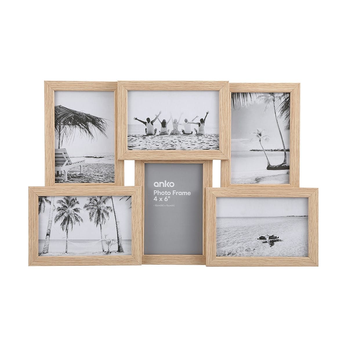 Photo Frame 4in. x 6in. Collage Cluster Oak Look