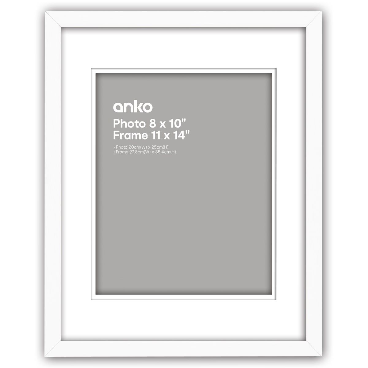 Nice Photo Frame - 8in. x 10in. (20cm x 25cm), White