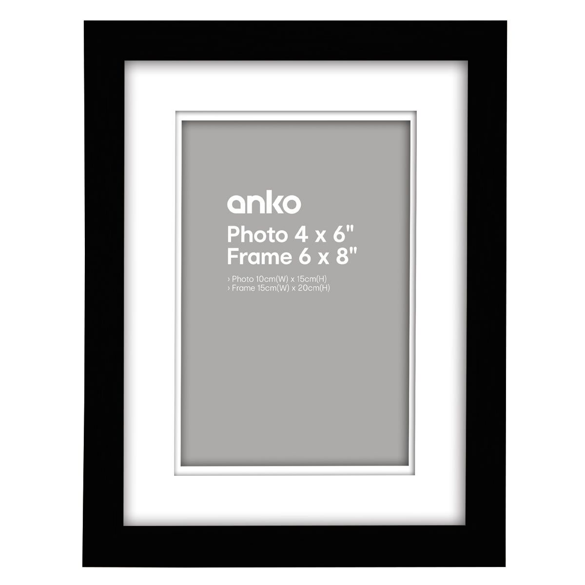 Nice Photo Frame - 4in. x 6in. (10cm x 15cm), Black