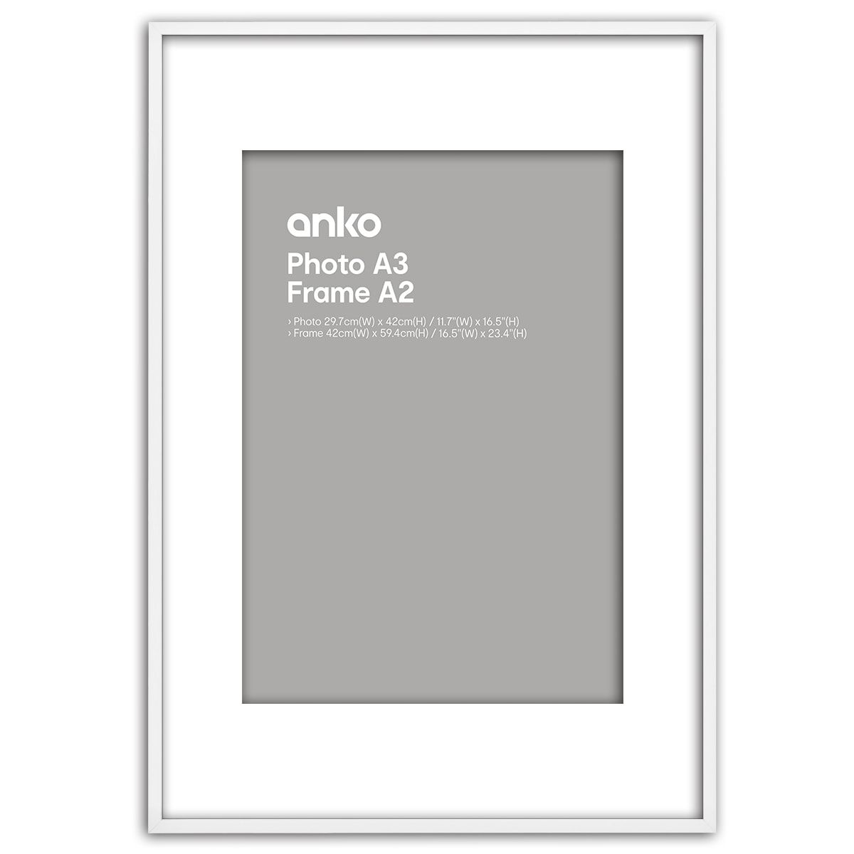 A2 Box Mat A3 Frame White