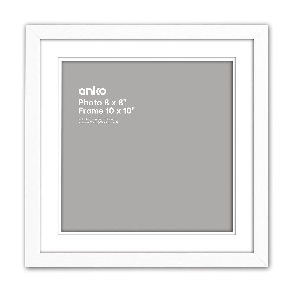 Nice Photo Frame - 8in. x 8in. (20cm x 20cm), White