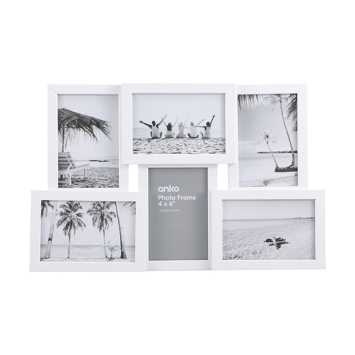 Frame 4in. x 6in. Collage Cluster White