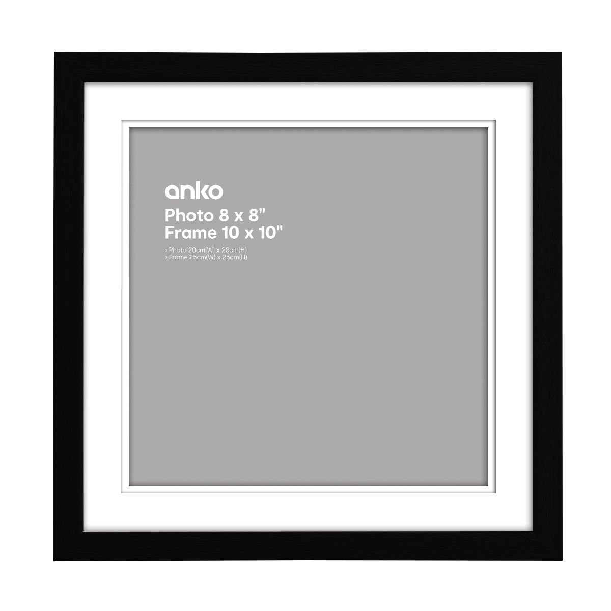 Nice Photo Frame - 8in. x 8in. (20cm x 20cm), Black