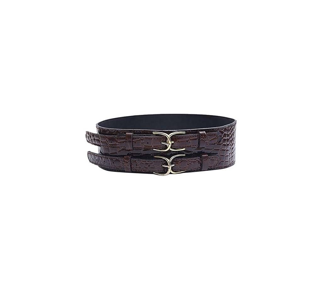 Dark Chocolate Artificial Leather Belt For Women