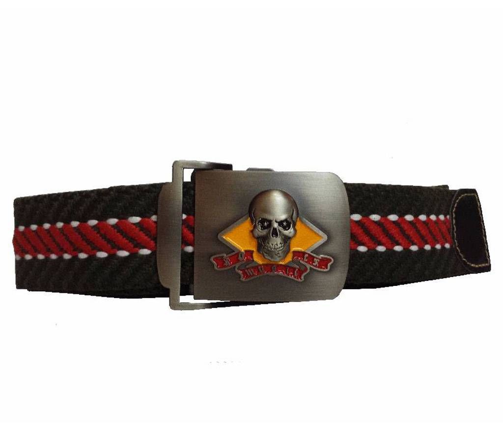 Skull Gents Casual Fabric Belt 