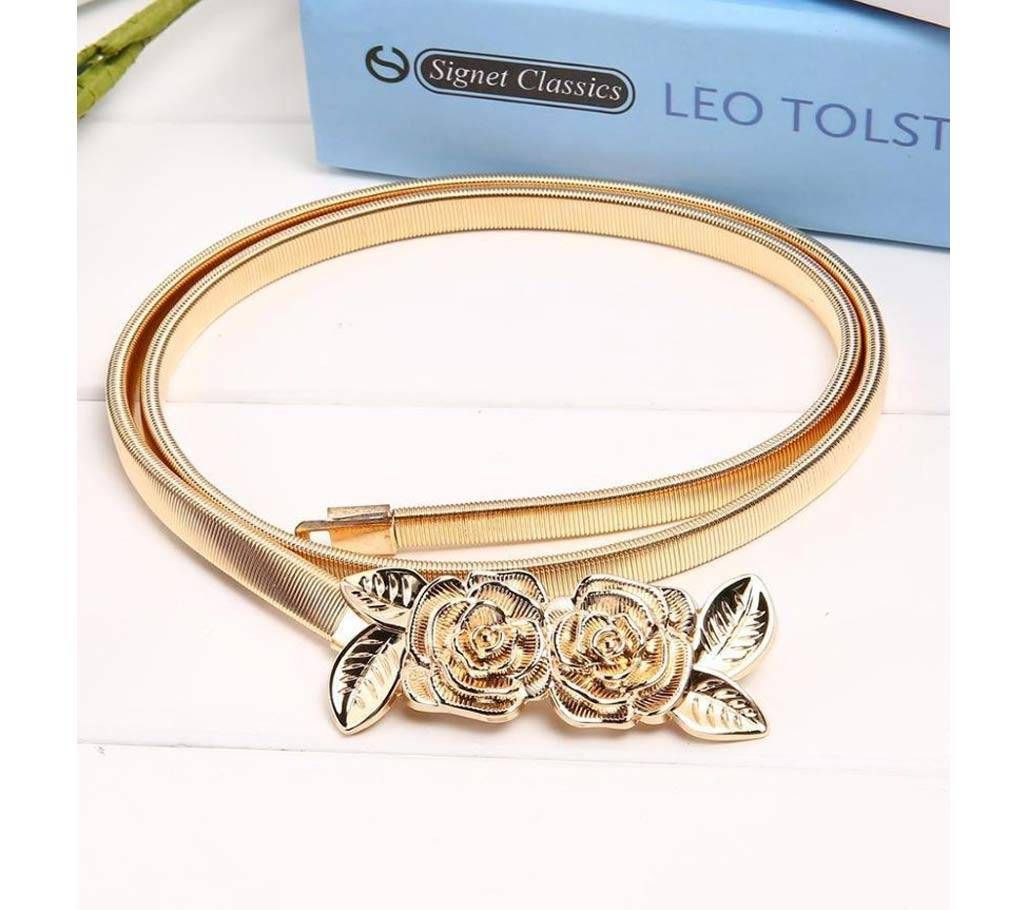 Women Metal spring Belt