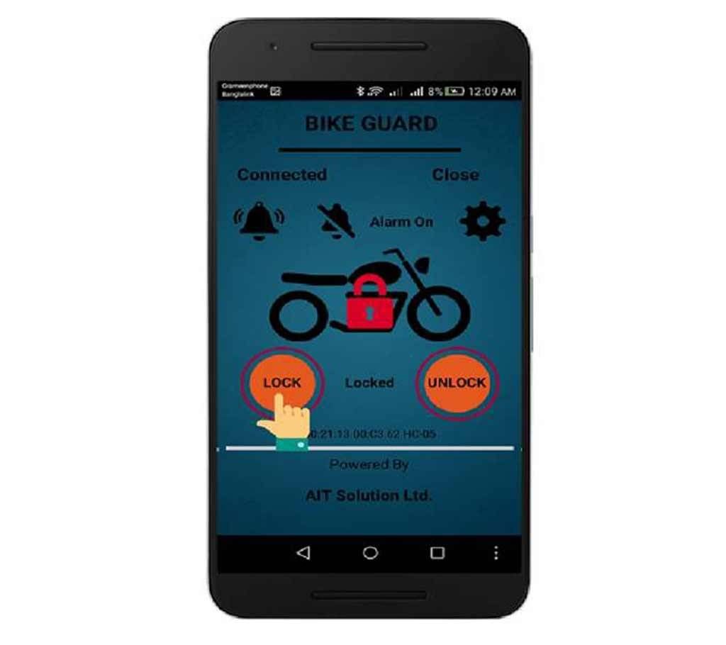 Smart Bike Guard with Alarm and mobile vibration