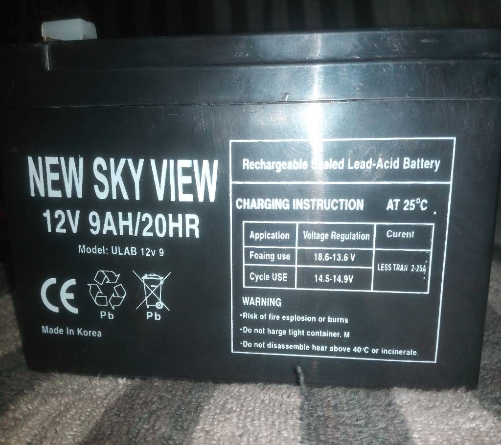 Battery Rechargeable-12V/09AH.