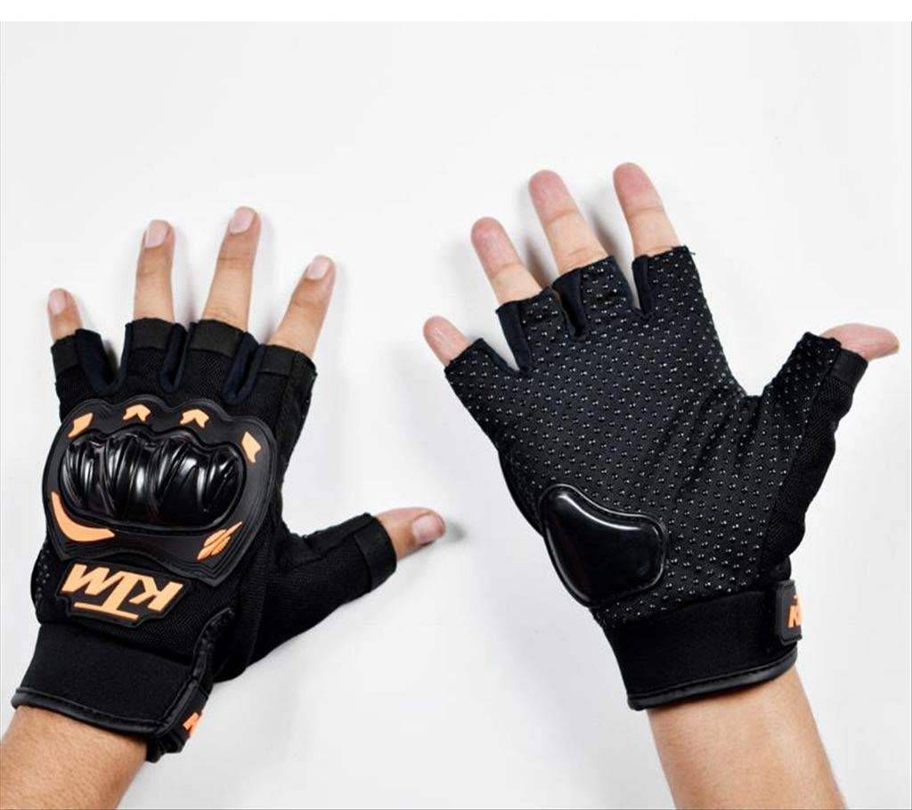 Black ktm pro biker gloves