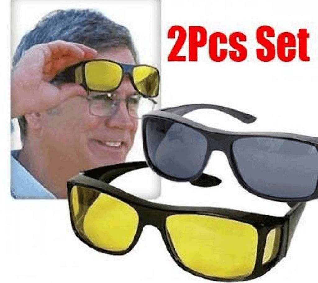 2 in 1 night vision polarized anti glare glass