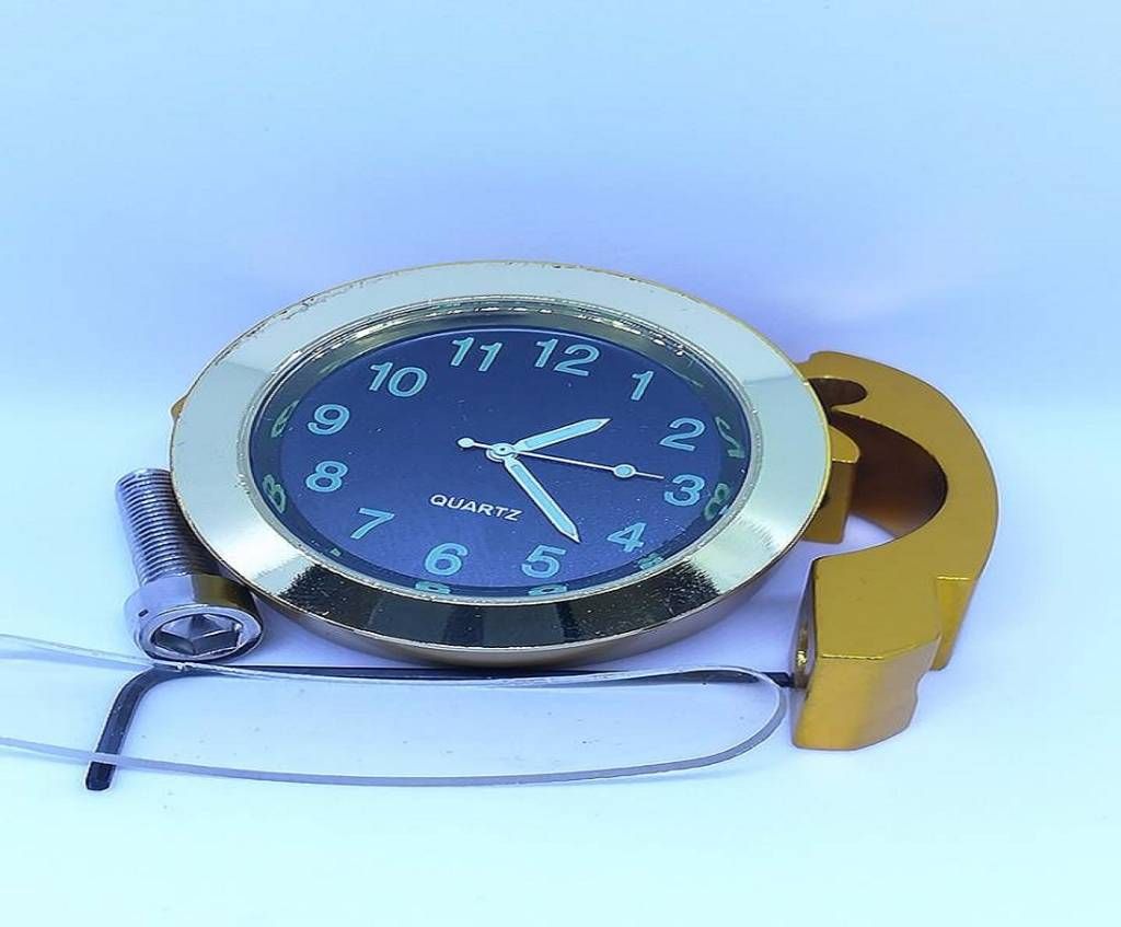 Universal Motorcycle Handlebar Watch - GOLD