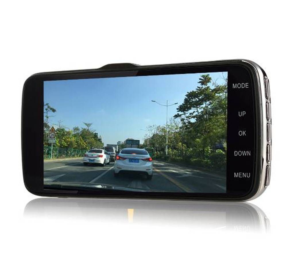 Dual Lens Video Recorder 8 LED Car Camera 