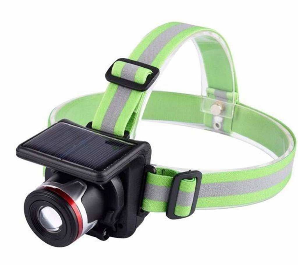 Solar Head Lamp - Green & Black