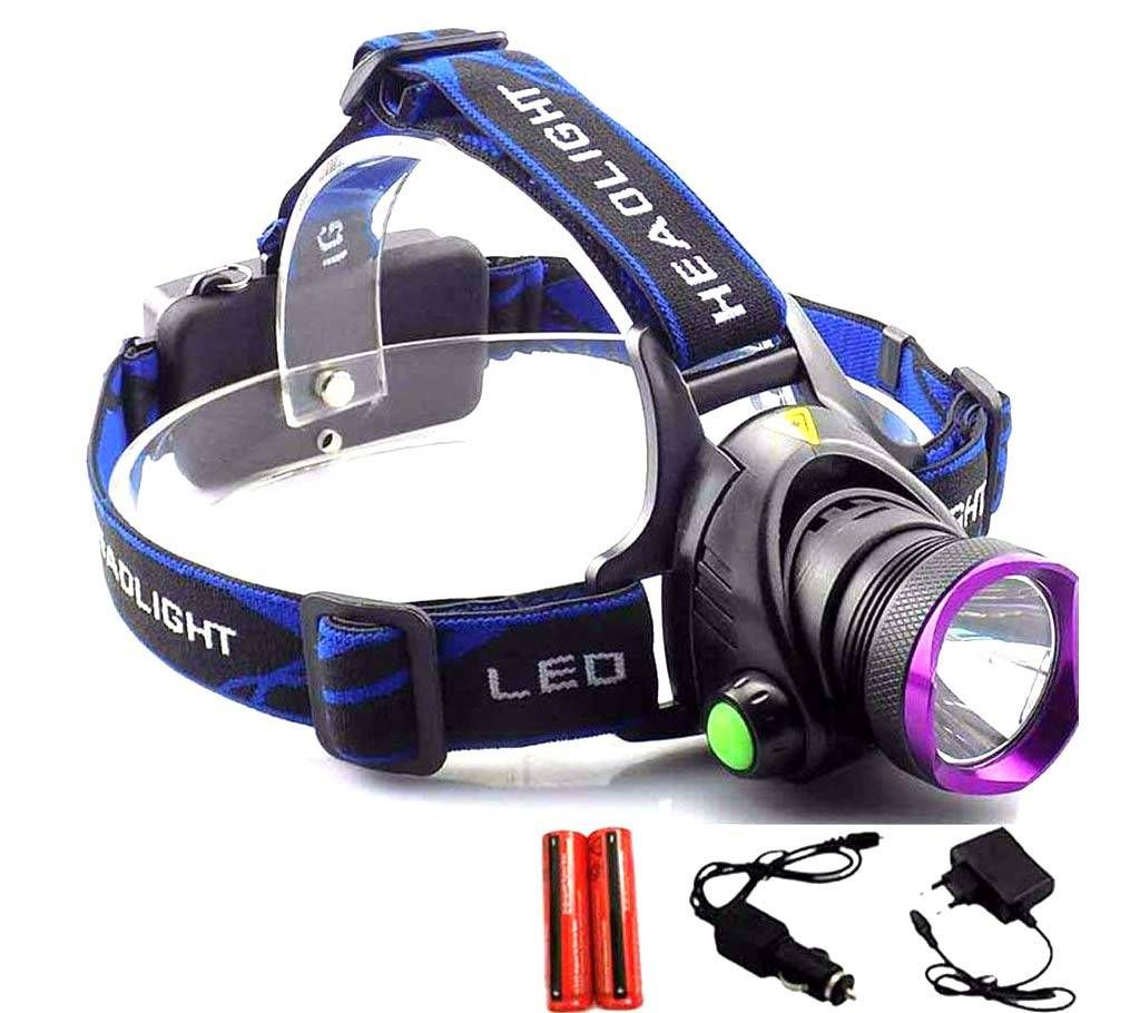 High Power Head Lamp With Adapter + Batteries