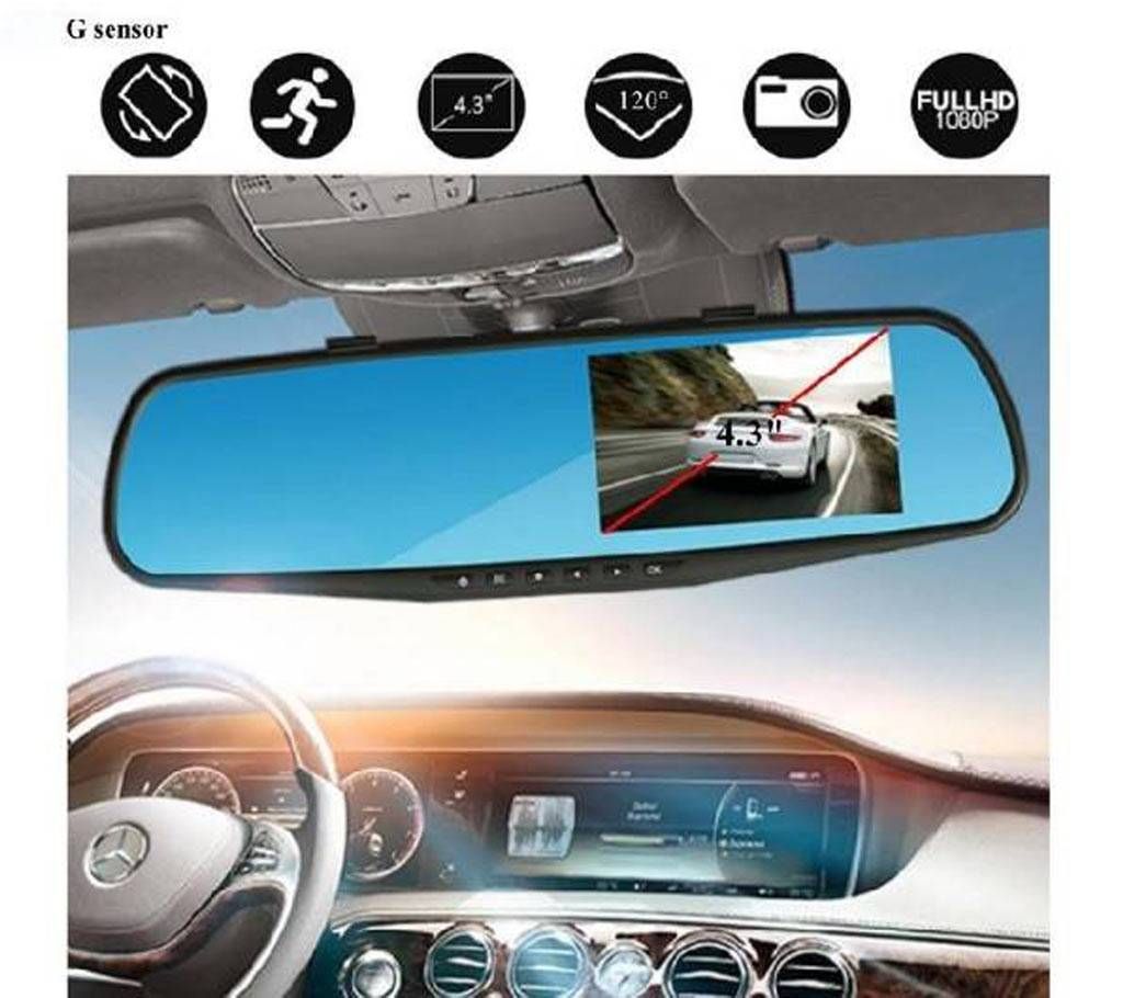 Anti-Accident Dual-lens Rear view Mirror Car Record