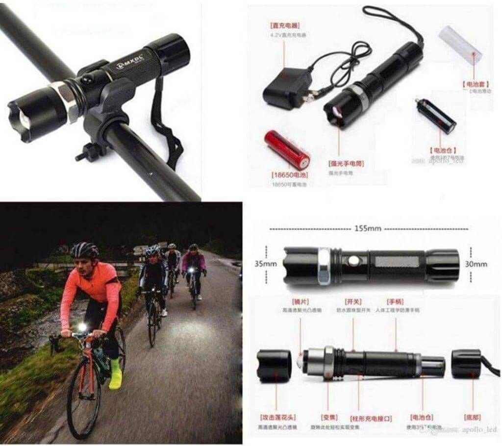 Rechargeable bicycle torch light