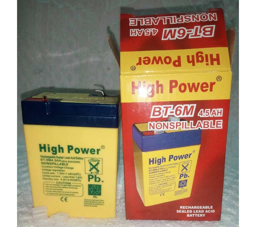 High Power Battery-DC-6 Volt.