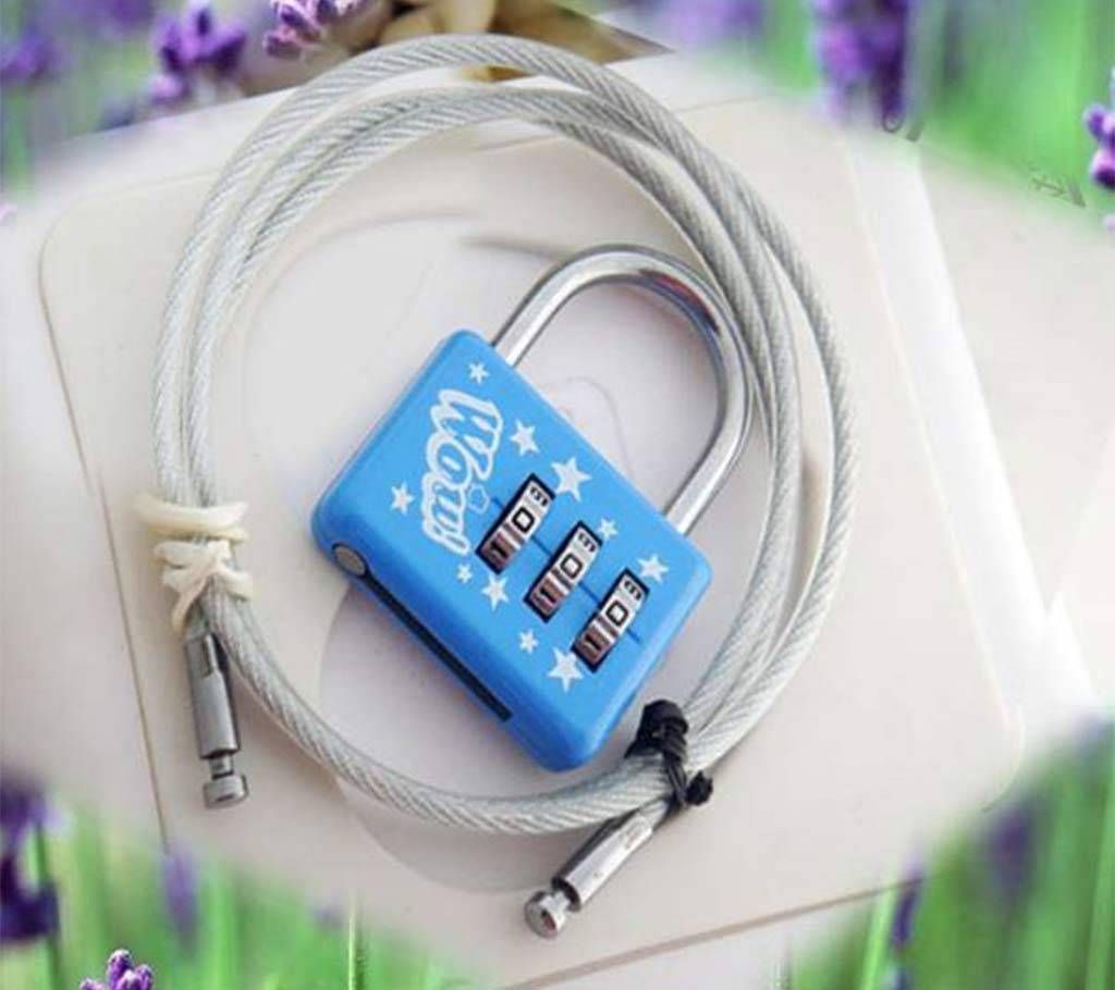 3 Digital Steel Wire Combination Lock