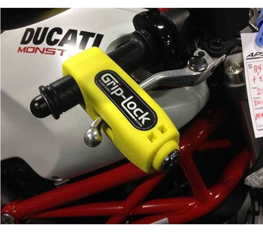 motorcycle handle bar grip lock