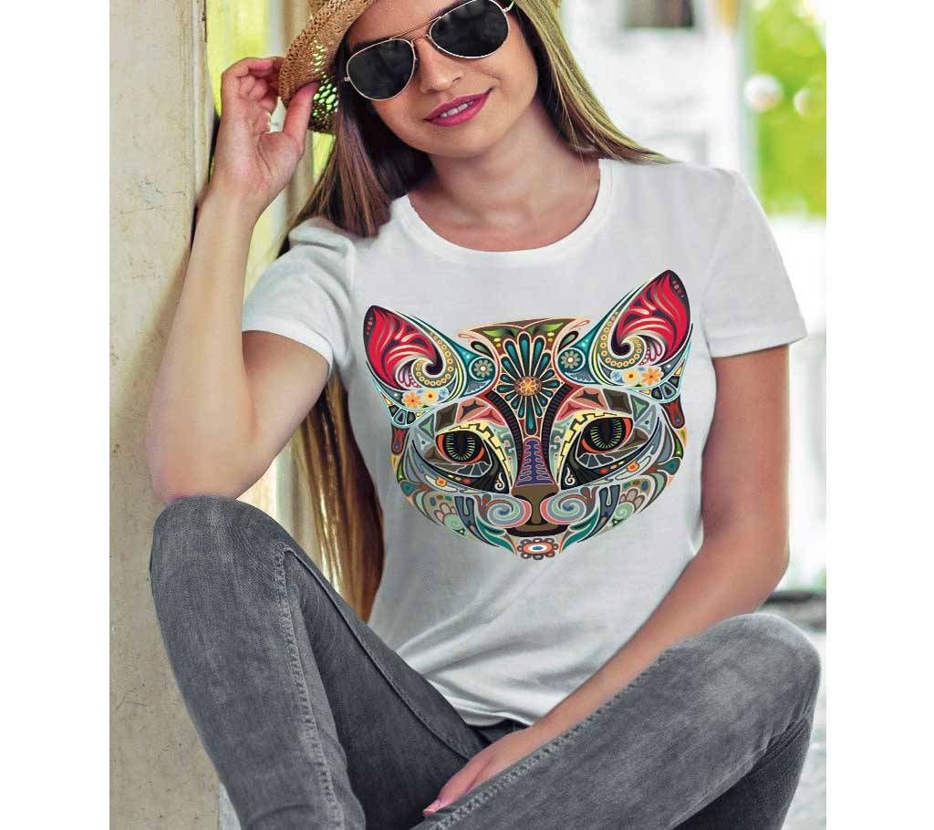 Cat Mat Round Neck for Women