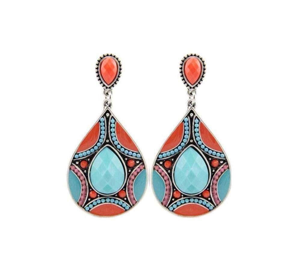 Multi-Color Large Boishakhi Earrings