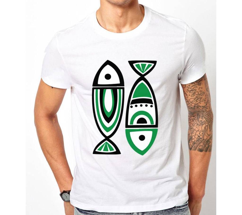 Mens Boishakhi Fish Thematic T-Shirt