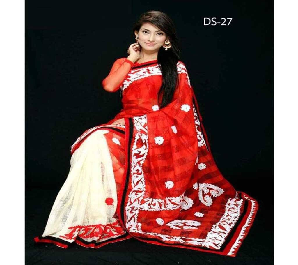 Boishakhi Silk Applique Sharee