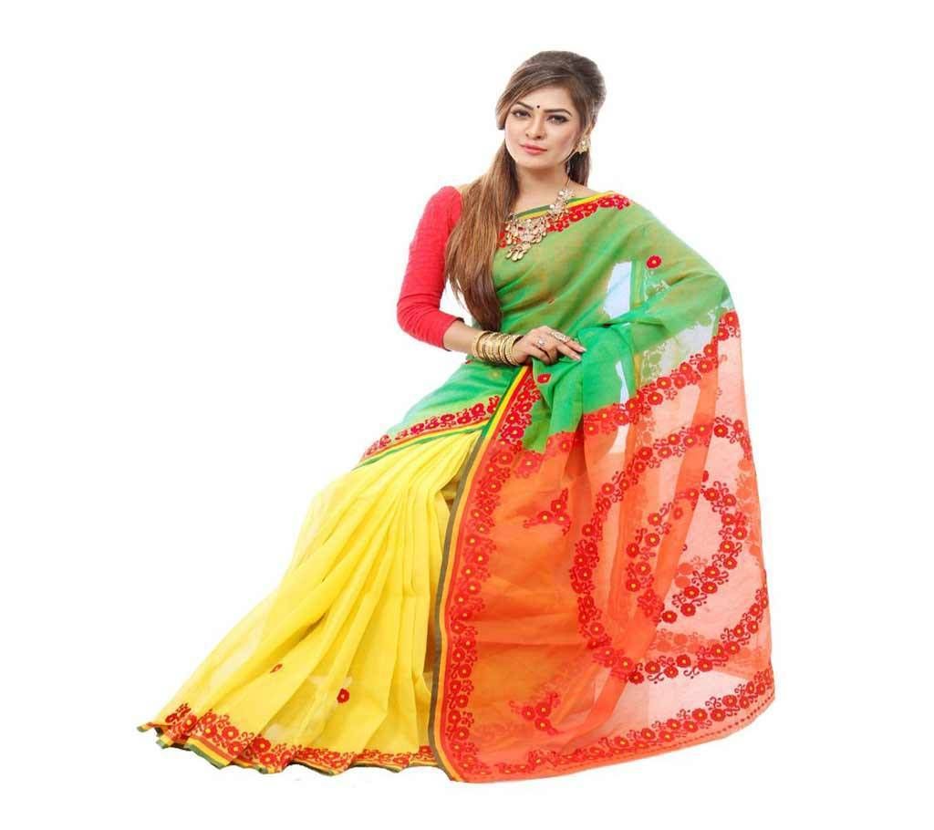 Hand embroidery Silk Sharee
