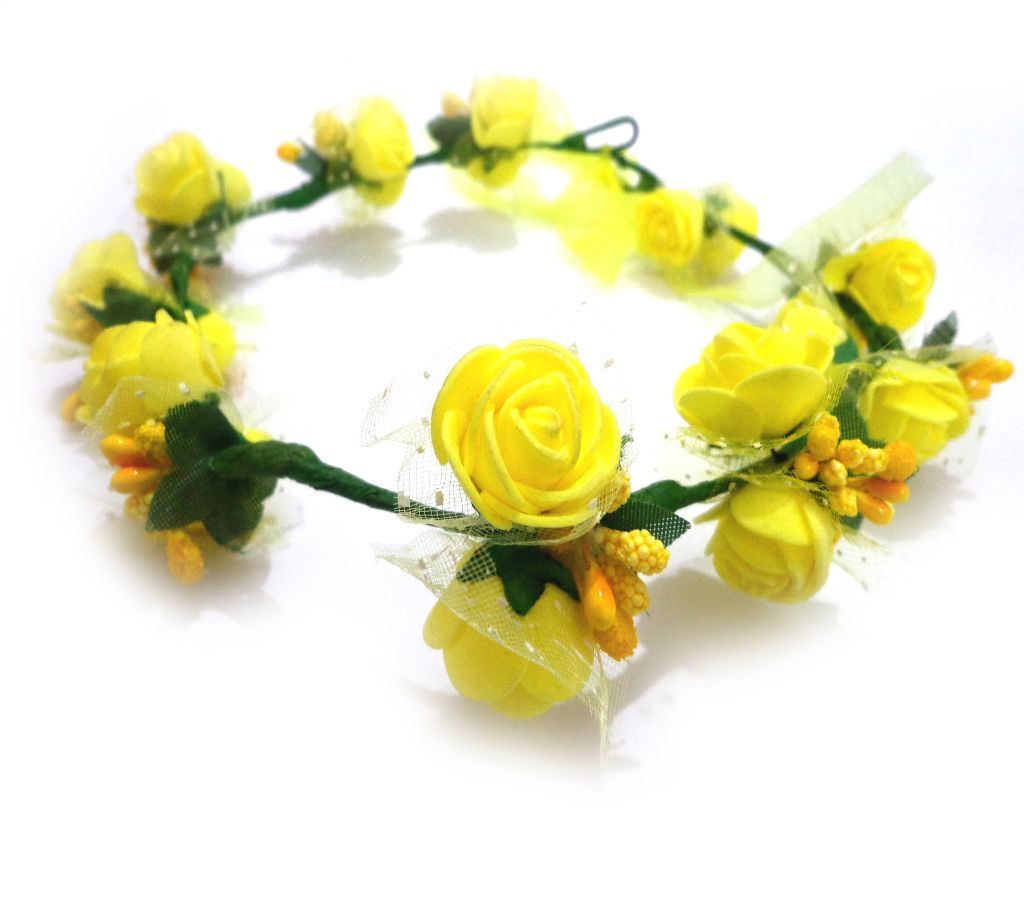 Flower crown for Women - yellow