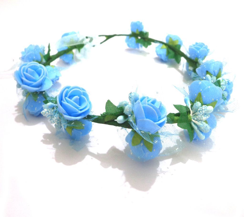 Flower crown for Women - sky blue