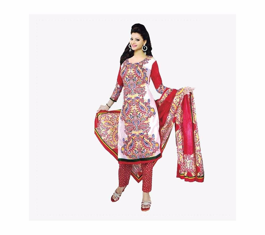 Boishakhi Skin Printed Cotton Unstitched Three Piece Copy