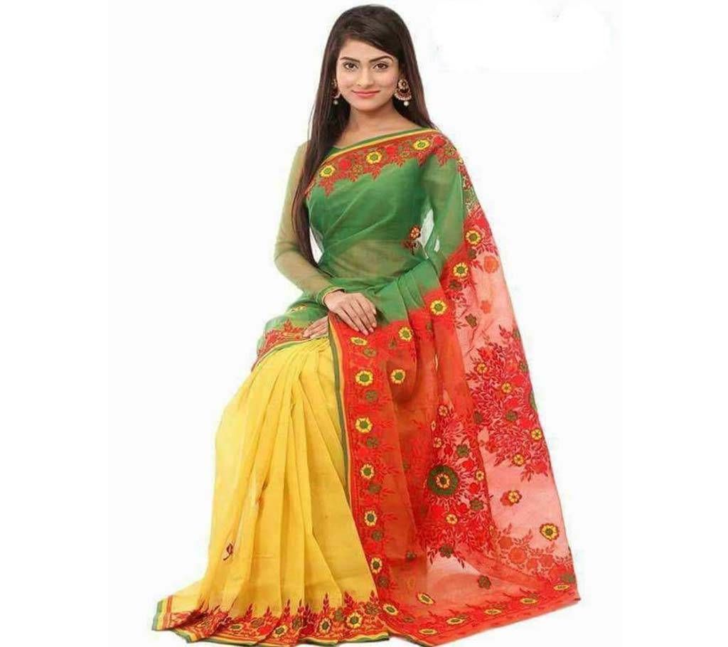 Printed cota cotton sharee