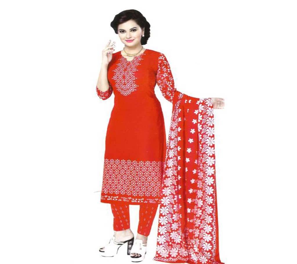 Boishakhi Skin Printed Cotton Unstitched Three Pcs
