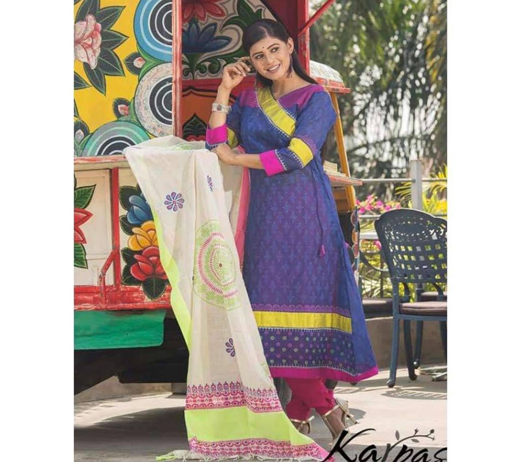 Unstitched Cotton Salwar Kamiz 