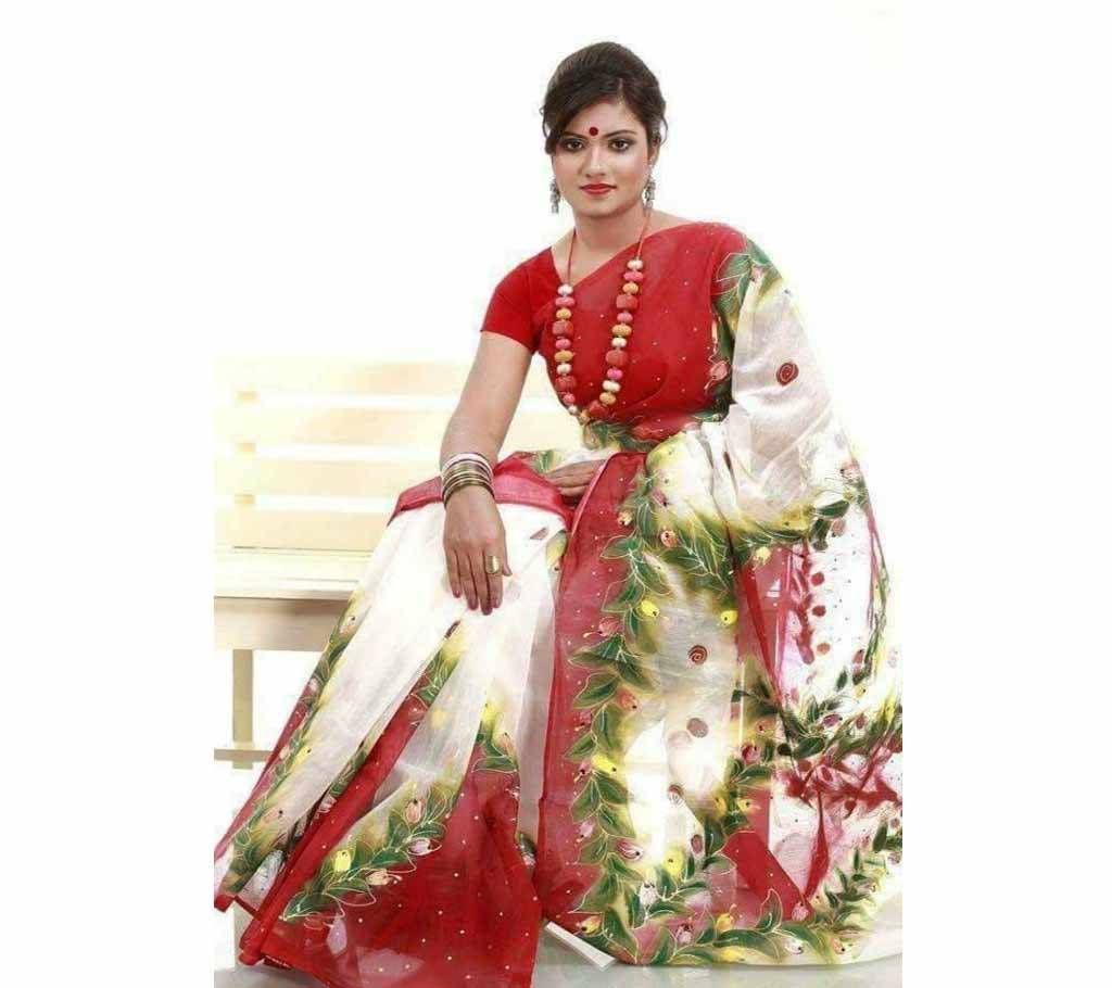 Cotton kota Hand Printed saree