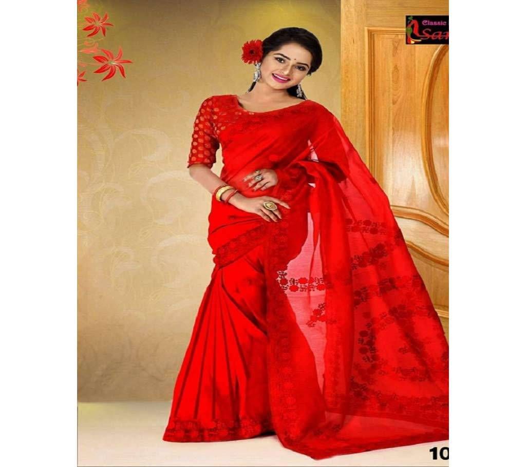 Silk Share with embroidery Design