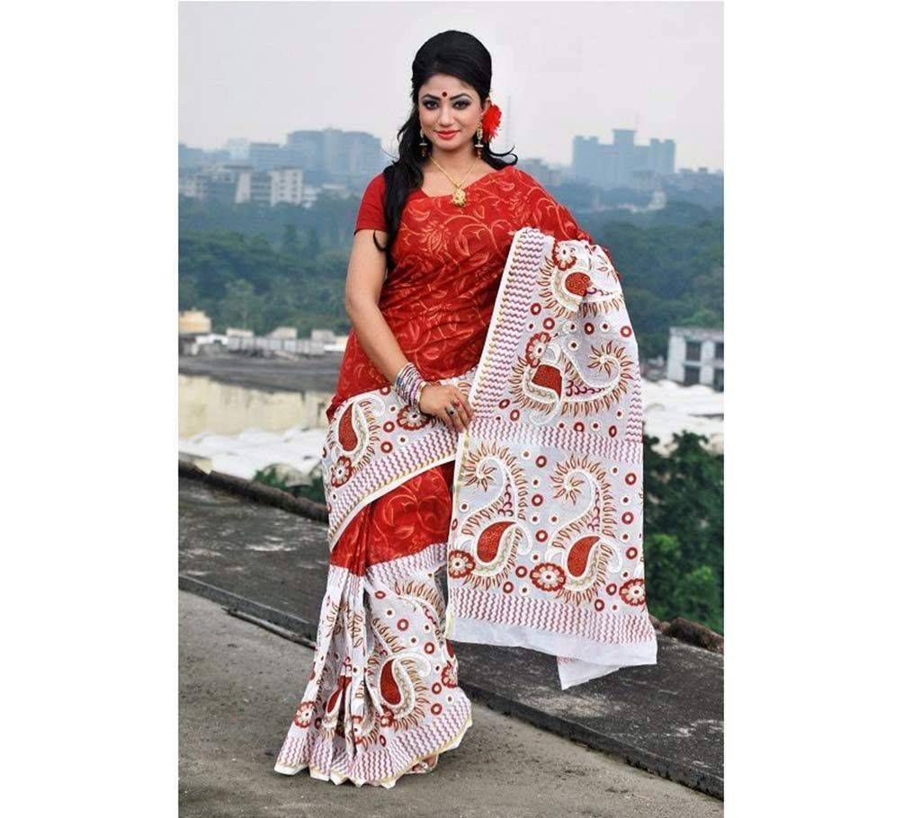 Screen Printed Cotton Saree