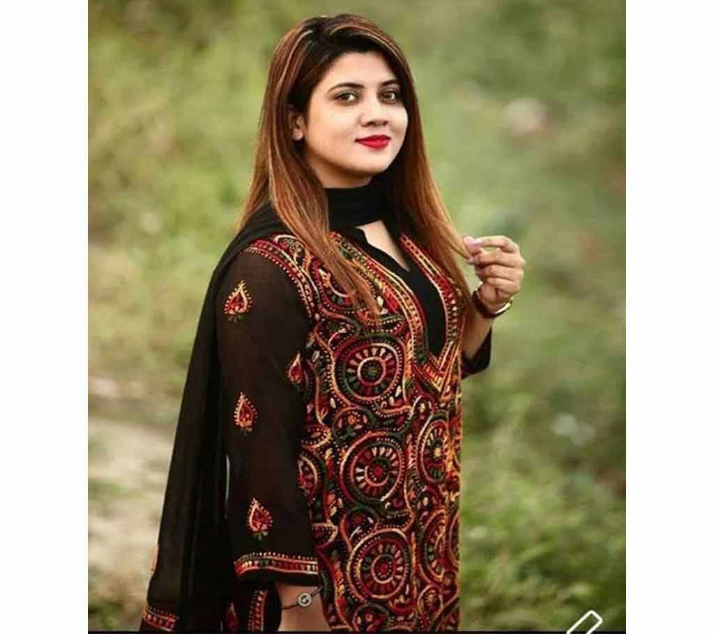 Unstitched Lakhnau Kamiz