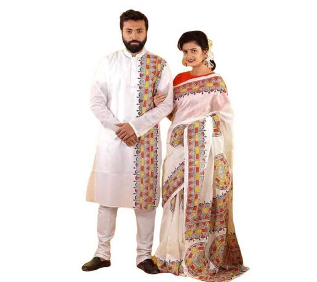 Matching Dress for Couple - White