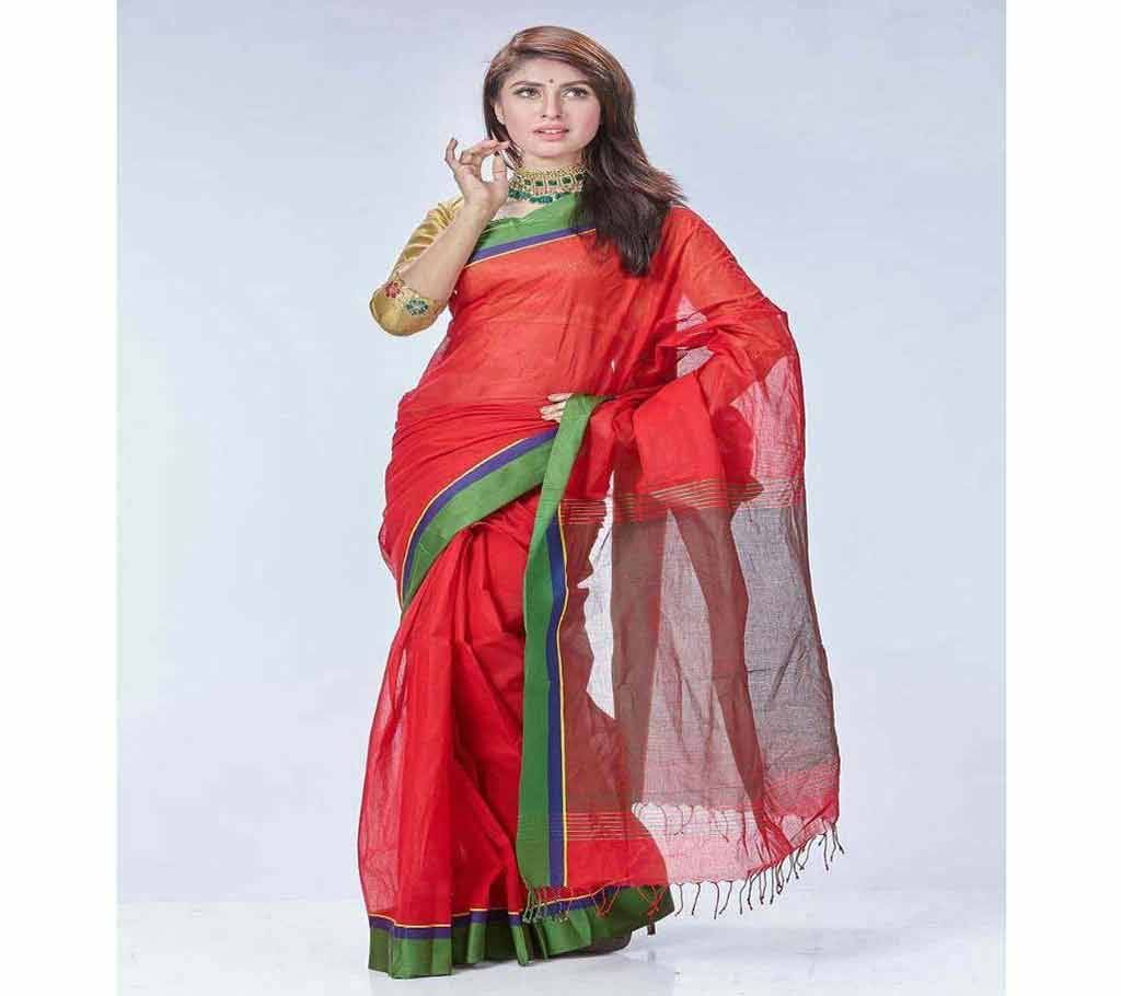 Red Tant Cotton Sharee 