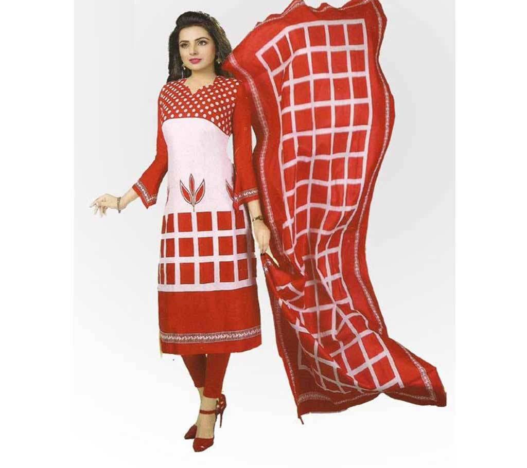 unstitced printed cotton salwar kameez - copy