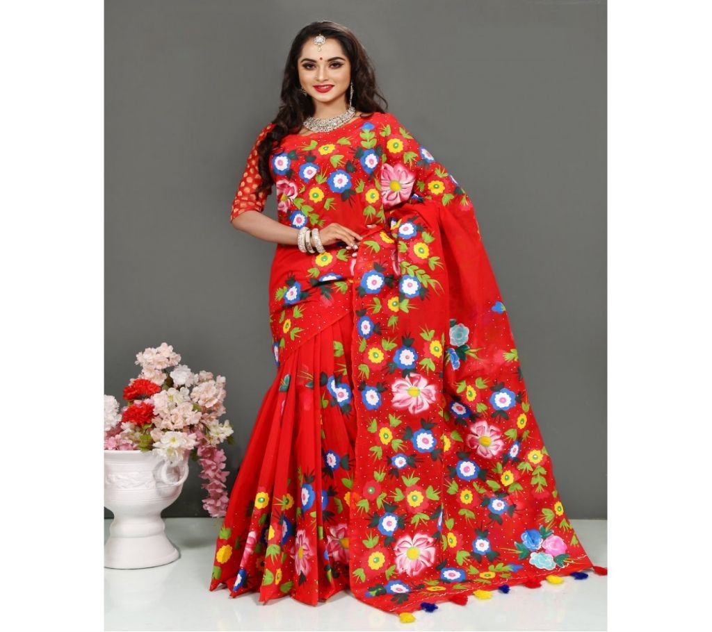 Pure Muslin Silk,With Hand Paint