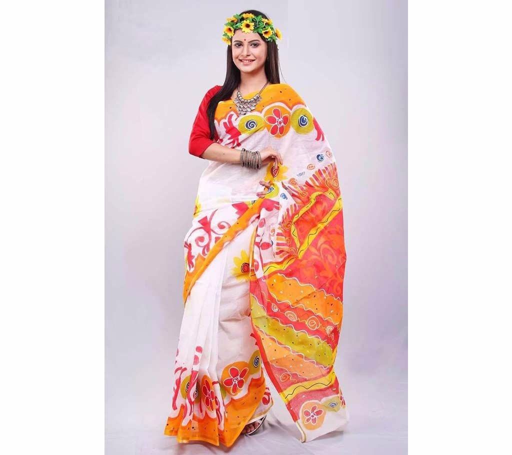 Boishakhi Cotton Block Printed Sharee