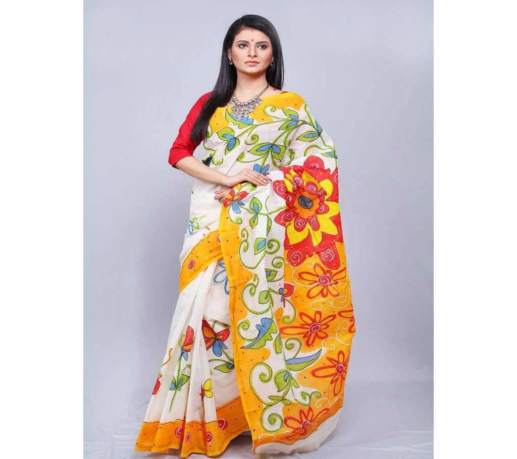 Boishakhi Kota Cotton Hand Printed Sharee