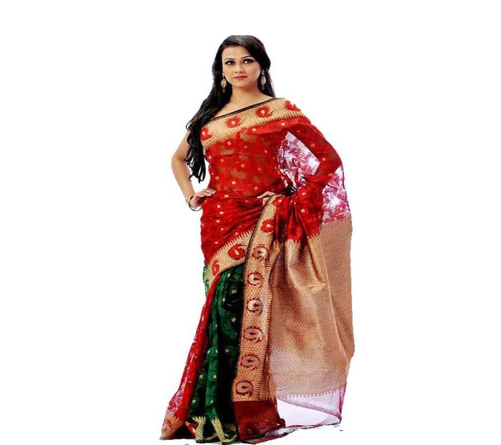 Multi-Color Jute & Silk Saree